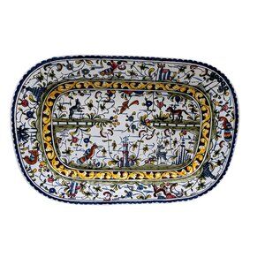 Williams Sonoma Provence Nazari Hand-Painted Folk Art Ceramic Serving Platter 13